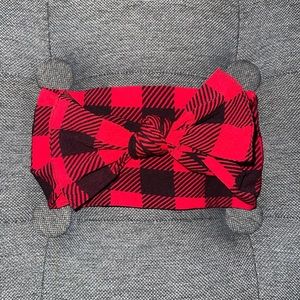 Baby Bling Holiday Plaid headband bow